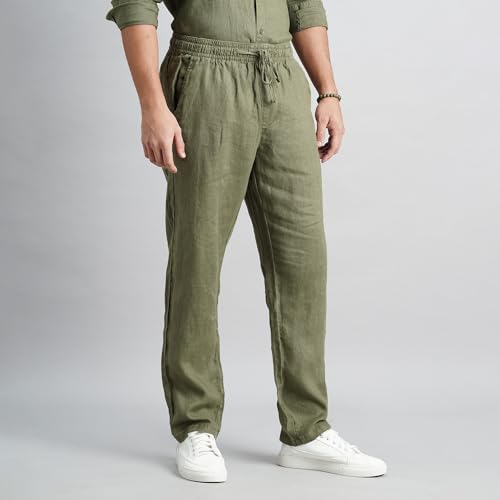 Image of ROOKIES 100% Linen Slim Fit Pant - Timeless Style & Comfort