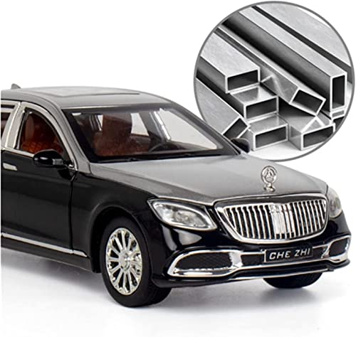 Image of Toy car Model 1:24 for Maybaach S600 Alloy Metal Car Model Diecast Toy with Sound and Light Great Gift for Boys and Girls Above 3 Year(Colors as Per Stock)