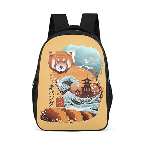 Preisvergleich Produktbild DAMKELLY Store Mode Ukiyo Roter Panda Kinderrucksack Reißverschluss - Reißverschlusstasche für Schule Bright Gray OneSize