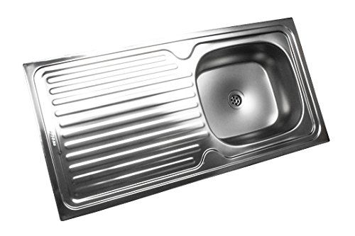 Preisvergleich Produktbild Edelstahl Küchenspüle Edelstahlspüle Einbauspüle Küchen Spüle Spülbecken 100x50 ohne Hahnloch