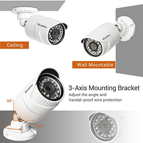 Westshine 5Mp 4-In-1 Bullet Security Camera Ahd/Tvi/Cvi/Analog Cctv Camera 3.6Mm Hd Lens Ir Nightvision Wide View Angle Ip66 Weatherproof Outdoor/Indoor Home Surveillance #TOP6