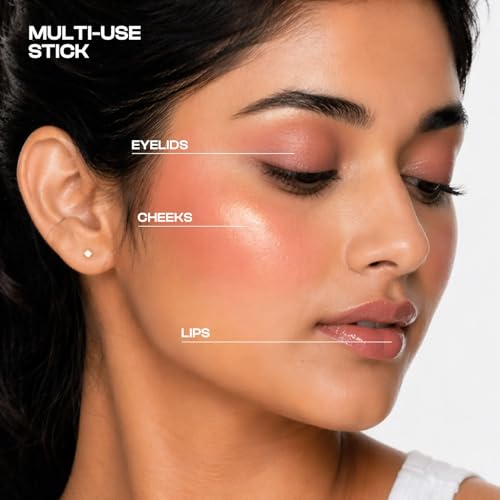 Image of Dream Beauty Nebula Cream Blush - Rosette Red | Cool Red with Gold 3-in-1 Tint for Cheeks, Lips & Eyes | Dewy Finish | Hand Blendable, Lightweight & Buildable | 7.5g