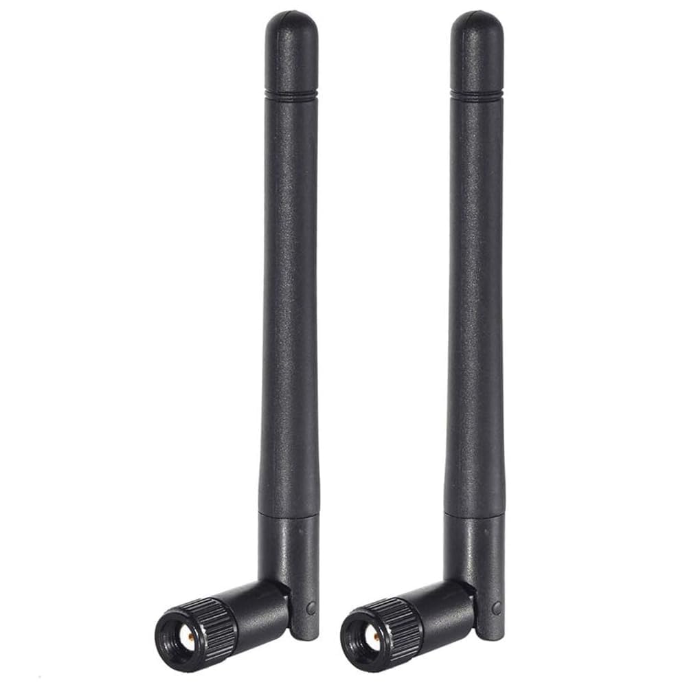 NBR WiFi 2.4GHz 5GHz 5.8GHz 3dBi RP-SMA Male Whip Antenna Rubber Duck Antenna for WiFi Router Wireless Network Card USB Adapter-Security IP Camera Video Surveillance Monitor-2 pc.