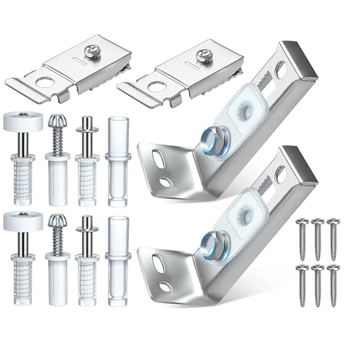 Herrajes para puerta plegable 8 piezas Kit de reparación y repuesto para clóset corredizo bifold miniatura 1