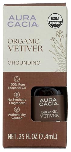 Aceite Esencial Orgánico de Vetiver Aura Cacia 0.25 Fl Oz miniatura 1