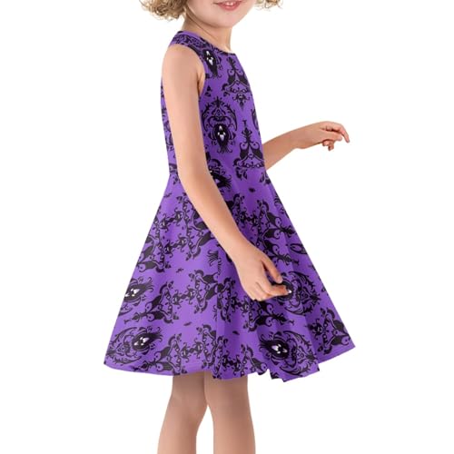 Toddler Sleeveless Dress Suit 3-16 Years Girl A-Line Swing Dress3