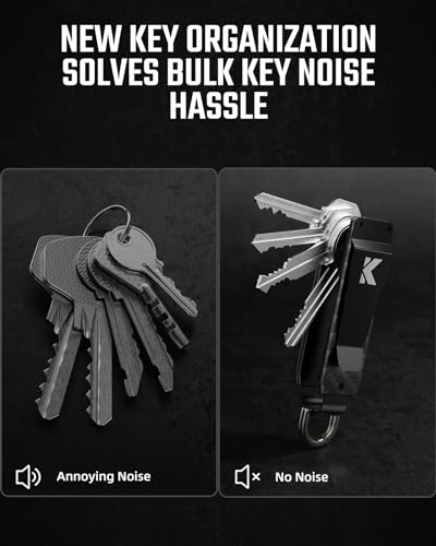 Image of Key Organizer for Men Compact Key Holder Minimalist Key Case Metal Key Chain Key Holder for Keychain Secures 2-5 Keys