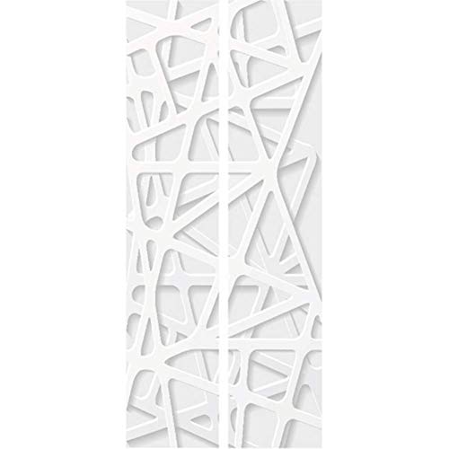 Sticker mural papier peint géométrique pour rénover une porte abîmée - 2