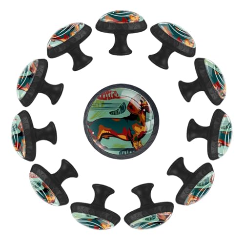 Boutons en verre de cristal durable teckel pour armoire chic - 2