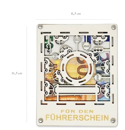 Woodland Mail Geschenk zum Führerschein - Geldgeschenke Geschenke zum neuen Auto oder Tankgutschein (aus Holz)