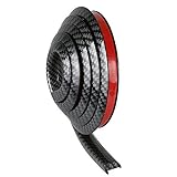 DIYARTS Car Wheel Fender Carbon Fiber Wheel Well Fender Molding Trim Kit Universal Auto Arch Guard Extension Wheel Eyebrow Trim Rubber Protector Black (38mm)