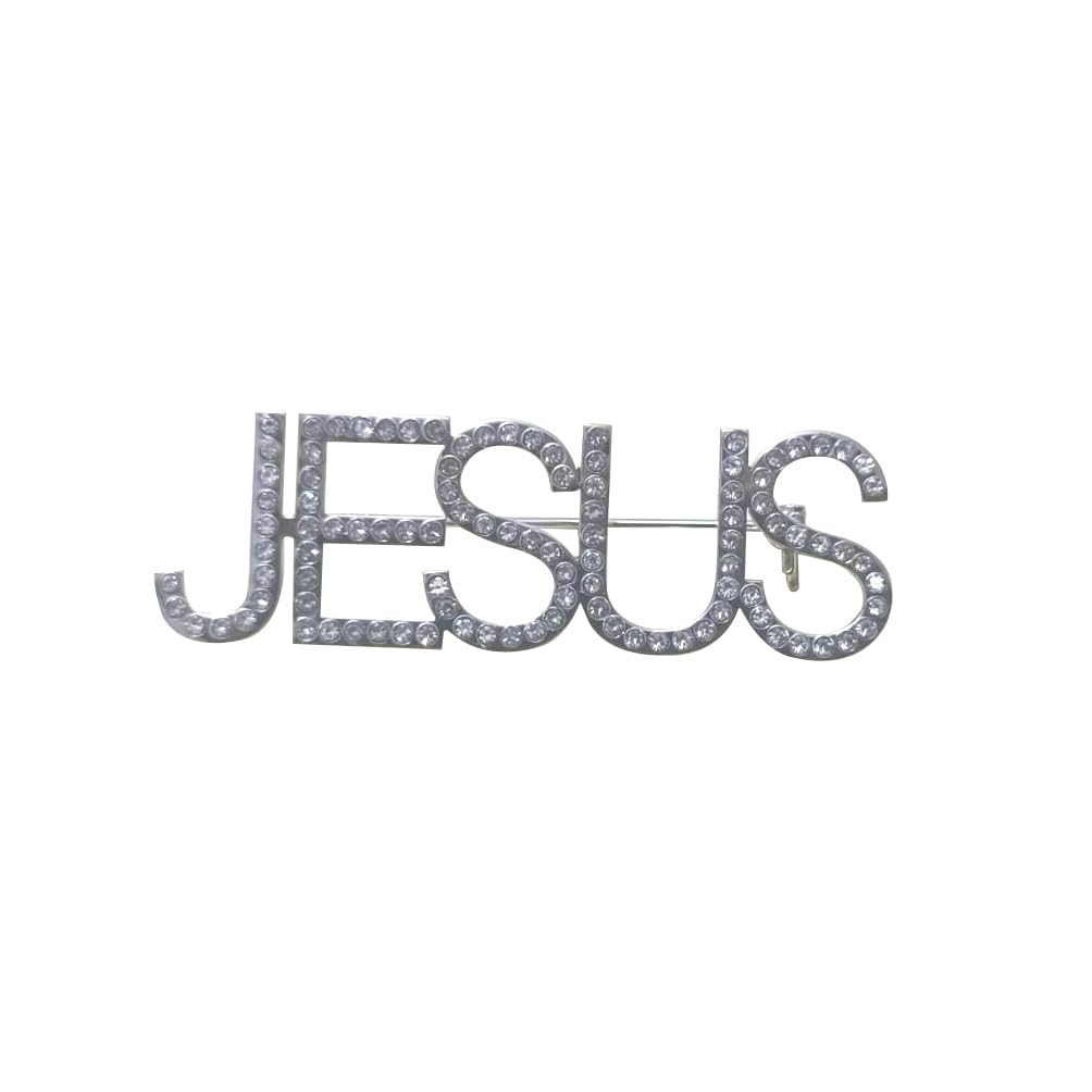 White and Black Color Red Heart Enamel "I Love JESUS"Brooches Lapel Pin
