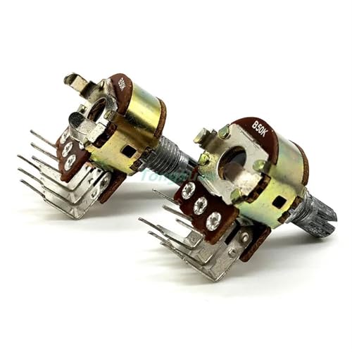 Potentiomètre double volume type 148 B50K axe 15 mm pour réparer les grésillements audio