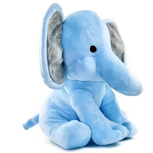 Image of DearJoy Cute Baby Elephant Soft Toy - Blue | 25 cm