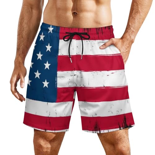 Men's Quick Dry Beach Shorts Swim Trunks with Pockets and Mesh Lining