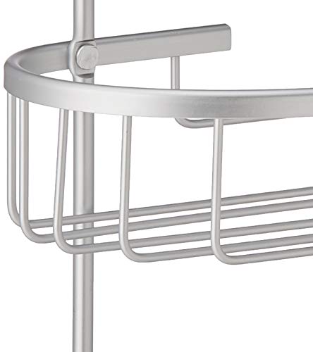 Inspired Living Shelf Organizer Rack: Rust-Proof shower-caddies, Murray, MATTE ALUMINUM