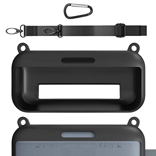 Geekria Silicone Speaker Case Cover Compatible with Bose SoundLink Flex Case, Protective Waterproof, Shockproof Soft Skin, Replacement Speakers Travel Carrying Case with Shoulder Strap