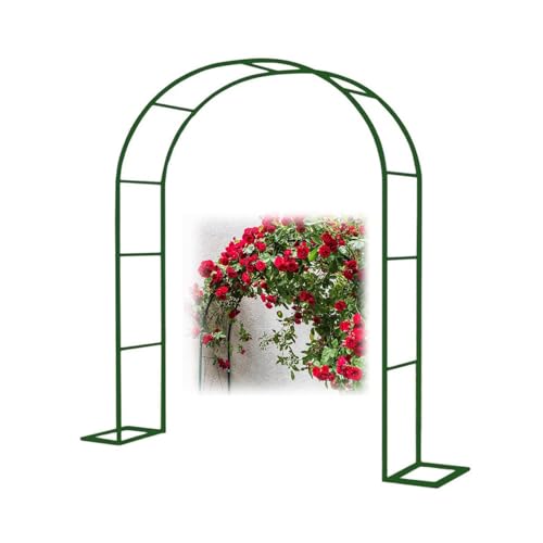 HFVUYAR Arco de jardín con Estructura de Acero, Resistente, para Rosas trepadoras, de 120 a 350 cm de Ancho, Ideal para Bodas, Color Negro, Blanco y Verde (Color: Verde, tamaño: 350 x 220 x 25 cm)