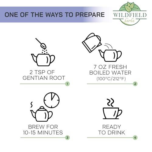 Image of 4 oz. Gentian Root Dried Gentian Root Herbal Tea (Gentiana Lutea) - 113g Raiz De Genciana