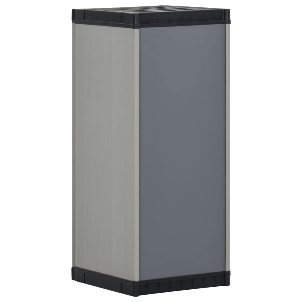 Tomostar Armoire de Rangement de Jardin, Armoire Bas à Outils Extérieur 1 étagère Gris/Noir 35x40x85 cm
