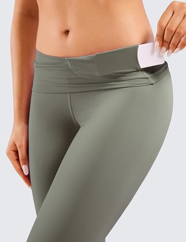 Image of CRZ YOGA Naked Feeling Leggings 25'' | Sleek, Decent Compression, Yoga, Hidden Waistband Pocket, for Women