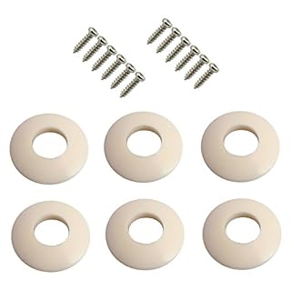 SGerste Lot de 6 rondelles en plastique blanc pour mécaniques de guitare - Les Beatles, Paul McCartney, John Lennon, RIngo Starr, George Harrison SGerste Lot de 6 rondelles en plastique blanc pour mécaniques de guitare – Image 4