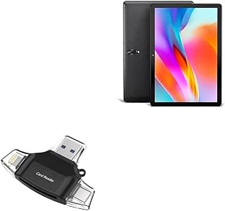 BoxWave Smart Gadget Compatible with MAGCH Android Tablet Mobility3G (10 in) - AllReader SD Card Reader, microSD Card Reader SD Compact USB - Jet Black