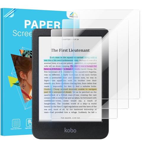 MoKo Lot de 3 Protecteurs d'Écran en Verre Trempé pour Nouvelle Liseuse 6 Pouces, Kobo Clara, Film Anti-Bulle et Anti-Rayure Dureté 9H Verre Clair HD, Compatible avec les Coques