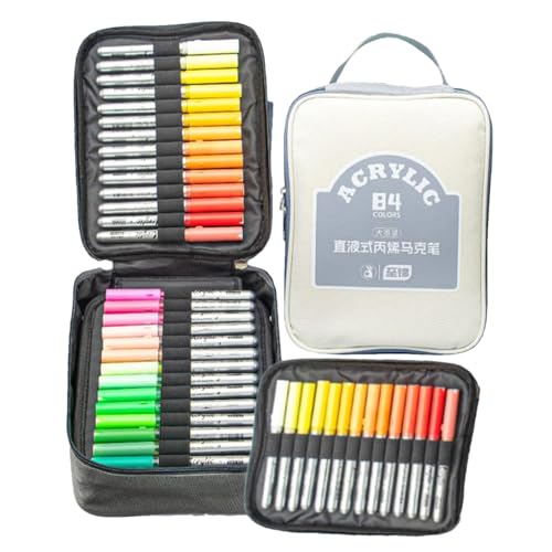 大人用カラーマーカー - アートペンセット,大人のための多色アクリル画筆セット 木材や布にも使える多彩な描画ツール キッズも楽しめる