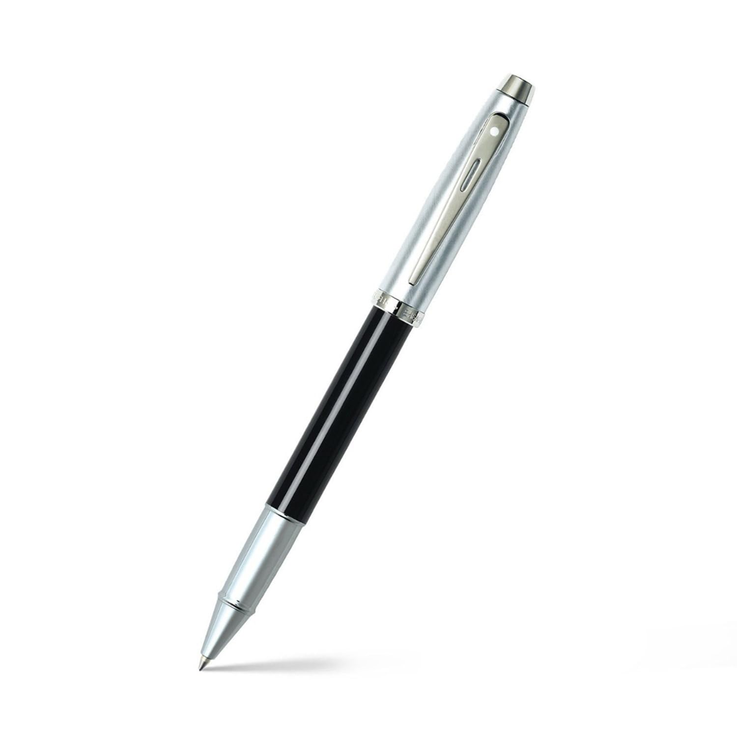 Sheaffer 100 Black Lacquer Rollerball Pen with Chrome Trim