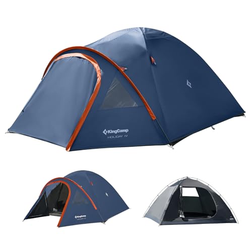 KingCamp Tenda da campeggio ultraleggera per 4 persone, 135 cm, spaziosa tenda da trekking PU3000...