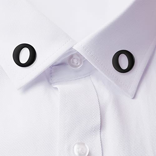 Image of HONEY BEAR Initial Alphabet Letter Lapel Pins Collar Badge Brooches for Mens /Womens Shirt Dress Decoration Black