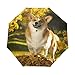 Produktbild MyDaily Welsh Corgi Reise-Regenschirm für Hunde, automatisches Öffnen/Schließen, leicht, kompakt, Winddicht