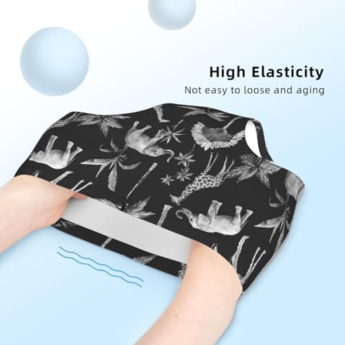 Watercolor Elephant Giraffe And Palm Trees Girls' Underwear Soft Cotton Little Girls Panties Comfort Briefs4