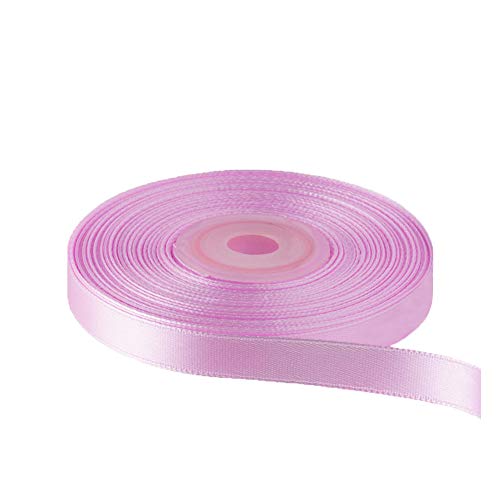 Image of Solid Color Double Faced Lavender Satin Ribbon 3 /8 inch X 25 Yards, Ribbons Perfect for Crafts, Wedding Decor, Bow Making, Sewing, Gift Package Wrapping and More