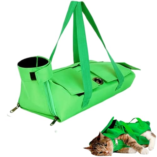 Bolsa de retención de uñas para Gatos,arnés de baño Ajustable,Bolsa de Aseo Multifuncional para Mascotas,sin rascarse para Cortar Uñas, Bañarse,Examen