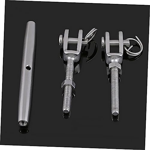 Gatuida 2 piezas Tensores de Quijada de acero inoxidable para cuerda de alambre, cuerpo cerrado, herramienta de apriete resistente a la corrosión miniatura 7