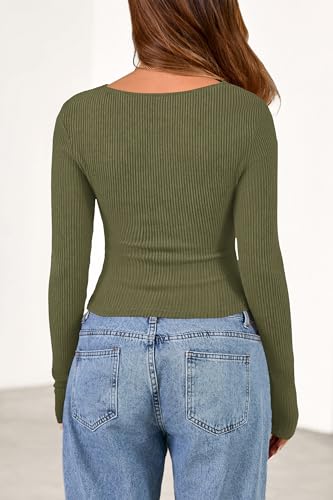 PRETTYGARDEN Women Cowl Neck Knit Fall Ruched Crop Tops - image 5