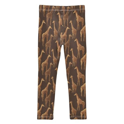 Girls Leggings Soft Toddler Ankle Length Bottoms Giraffe Kids Dance Yoga Pants 4-10 Years2