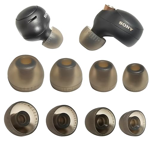 Luckvan Lot de 4 Paires d'embouts de Rechange pour écouteurs Sony WF XBA MDR Series LinkBuds S/WF-C500/WF-C700N pour Sony WF-1000XM5/WF-1000XM4/1000XM3 sans...