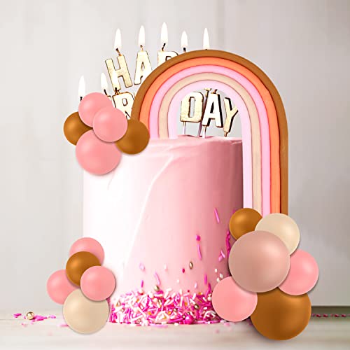 Rainbow Cake Toppers Colorful, Rainbow Cake Decorating Kit Rainbow Cake Decorations For Baby Shower Wedding And Birthday Party Supplies (Pink) #TOP27