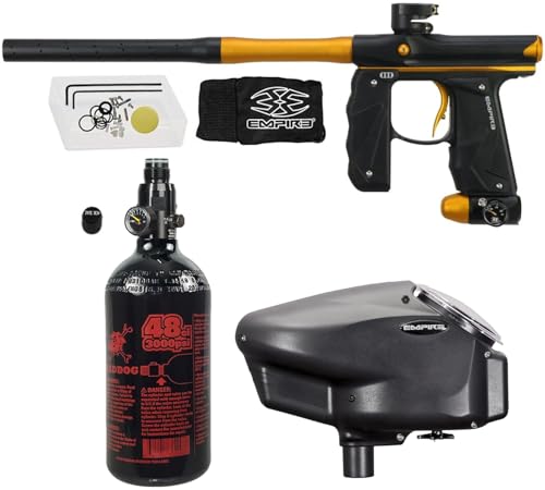 Image of Maddog Empire Mini GS Electronic Full Auto Paintball Gun Marker w / 48 /3000 HPA Paintball Tank & Empire Halo Too Electronic Paintball Loader Starter Package