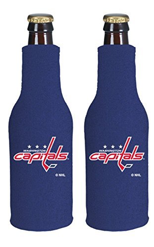 NHL Hockey 2014 Team Color Logo Bottle Suit Holder Cooler 2-Pack (Washington) Capitals)