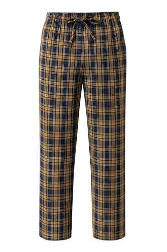 Men's 100% Cotton Flannel Lounge Pants – Lightweight, Breathable Sleepwear with Pockets – Ideal for Summer & Relaxation