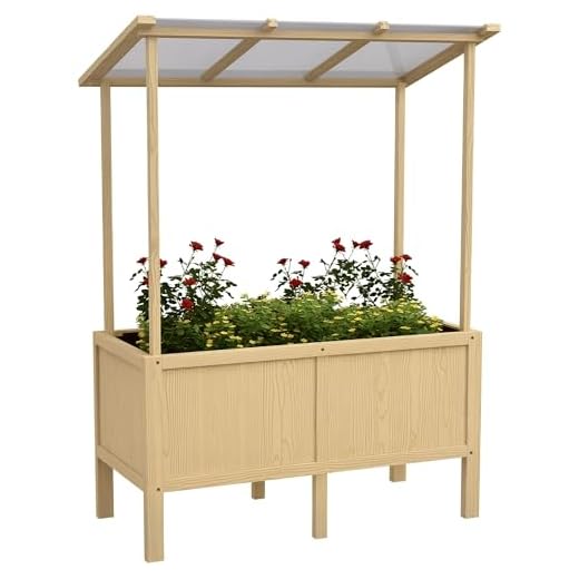 BTONGE New 5 Stück Samen Propagator Anzucht Set Mini Gewächshaus Anzuchtschale mit Deckel Zimmergewächshaus Anzuchtkasten mit Vents Dome für Pflanzenwachstum und Saatgutkeimung (12 Zellen) 15 Outsunny Hochbeet aus Holz, Frühbeet mit Deckel, Pflanzkasten mit Vliesstoff, Blumenkasten Kräuterbeet für Garten, Balkon, 110 x 60 x 152 cm, Natur