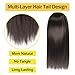 SERENDIPA Ponytail Extension,Drawstring Ponytail 12 Inch,Short Straight Synthetic Clip In Pony Tail Hair Pieces for women (8#/Medium Brown)