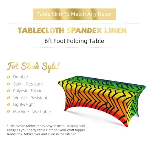 Nappe extensible en élasthanne de 1,8 m arc-en-ciel pour buffet