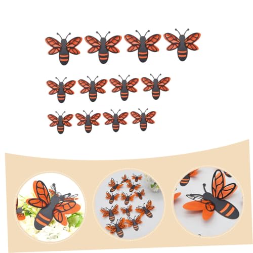 KICHOUSE adhesivos de pared 3D abeja juego de 12 miniatura 3
