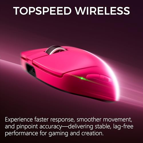 Image of MCHOSE A7 V2 Ultra Wireless Gaming Mouse, 59g Ultra-Lightweight with PAW3950TI Custom Sensor to 42K DPI, Wired /Wireless Dual 8K Polling Rate, 130 Hour Battery Life & Tri-Mode Connectivity - Rose Red