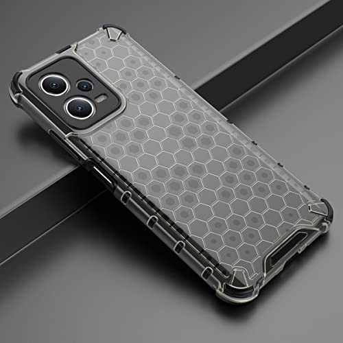 Image of Glasgow Back Case Cover Designed for [ Poco X5 5G ] (Stylish Look | Shock Proof) - Black